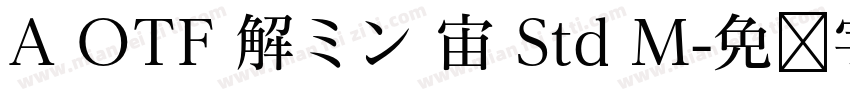 A OTF 解ミン 宙 Std M字体转换